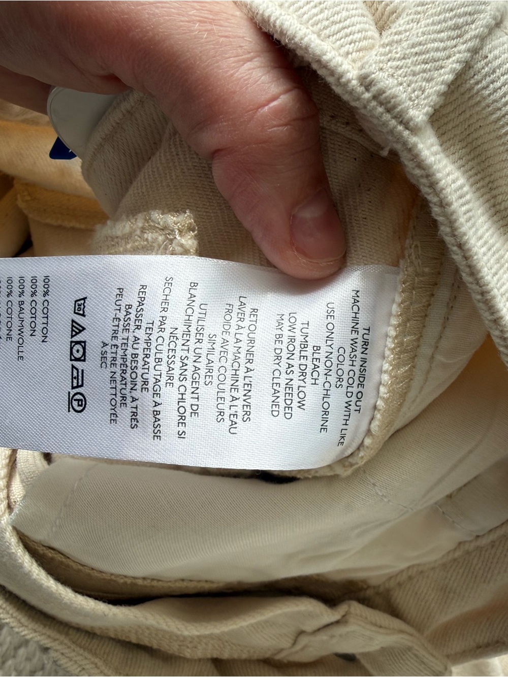 Pilcro Sparkle Relaxed Cuff Jeans cream sz 32 - Picture 11 of 11